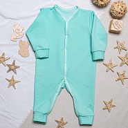 М-493 Комбинезон на кнопках с манжетами,мята рост 68