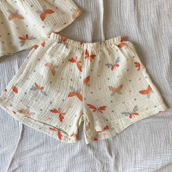 К-510 Костюм из муслина для девочки. Желтый