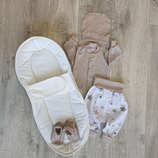 Набор подарочный для новорожденного 4 предмета. Интерлок