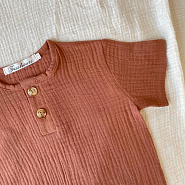 К-508 костюм из муслина однотонный. Шоколадный