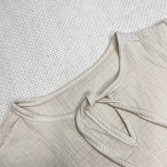 К-506 Костюм муслин, серый. Кофта + шорты