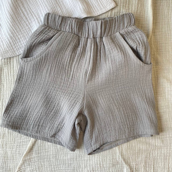 К-509 костюм из муслина двухцветный. Серый