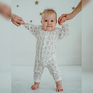 № М-426 Комбинезон детский на манжетах, кулирка, Динозавры, р.62,68,74,80