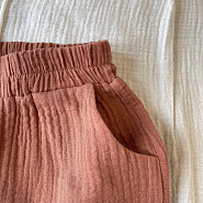 К-508 костюм из муслина однотонный. Шоколадный