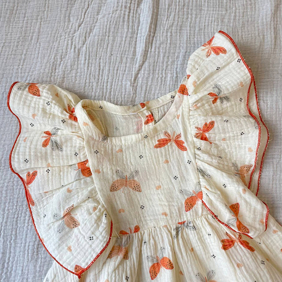 К-510 Костюм из муслина для девочки. Желтый