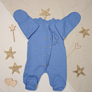 комбинезон на кнопках №М-466, голубой, рост 56