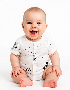 Д-33 Боди детское, муслин набивной, Хеллоу