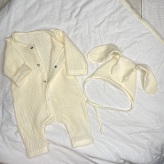 477 Комплект на выписку «Зайка-попрыгайка» муслин