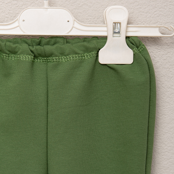 № Т-103, Брюки детские, футер двунитка, зеленый, рост 68