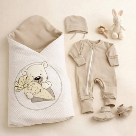 531 Комплект на выписку Мишка сладкоежка 