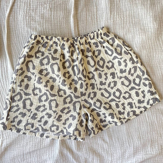 К-511 костюм из муслина «Леопард» серый