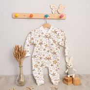 № М-426 Комбинезон детский на манжетах, кулирка, Динозавры, р.62,68,74,80