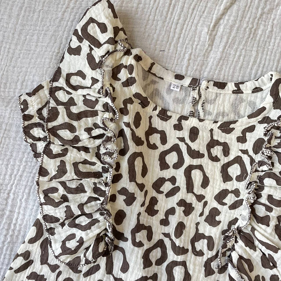 К-511 костюм из муслина «Леопард».  шоколад