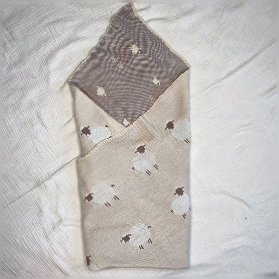 ПВ-40 Плед вязаный Овечки