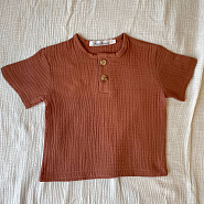 К-508 костюм из муслина однотонный. Шоколадный