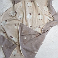 ПВ-40 Плед вязаный Овечки