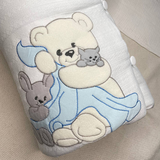 474 Комплект на выписку Обнимашка. Голубой