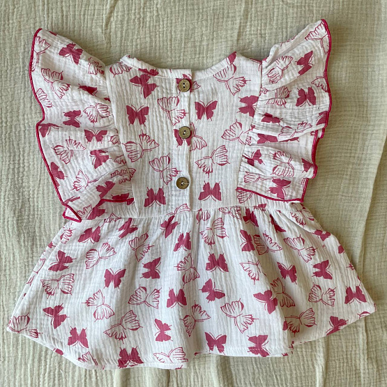 К-510 Костюм из муслина для девочки. Розовый