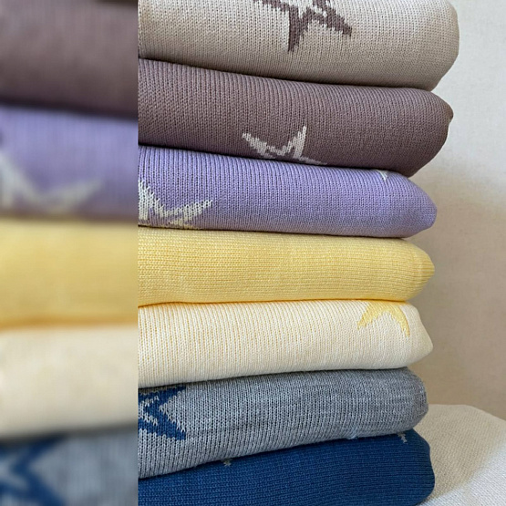 ПВ-41 Плед вязаный двухсторонний Звезда. Шоколад