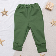 № Т-103, Брюки детские, футер двунитка, зеленый, рост 68