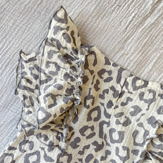 К-511 костюм из муслина «Леопард» серый