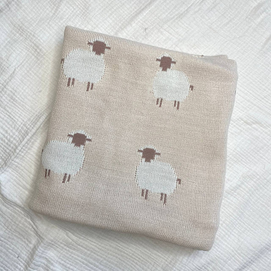 ПВ-40 Плед вязаный Овечки