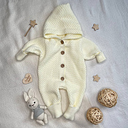 КВ-102 Вязаный комплект на выписку. Молочный