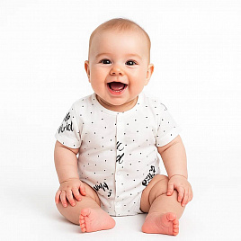 Д-33 Боди детское, муслин набивной, Хеллоу