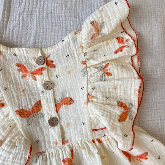 К-510 Костюм из муслина для девочки. Желтый